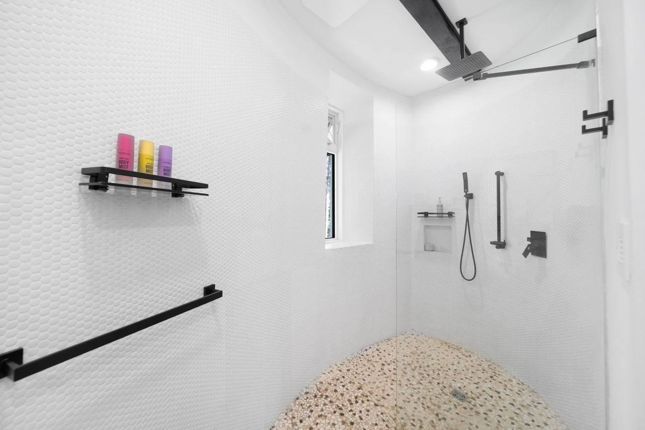 Interior room showing mountain home finish and natural light